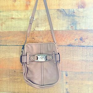 B. Makowsky Pebbled Leather Saddle Crossbody